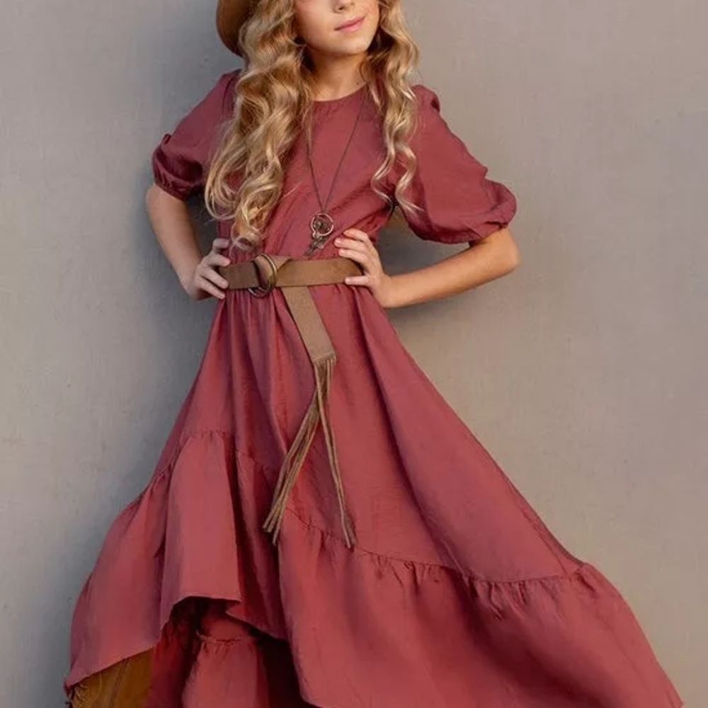 Elegant Mauve Kids Dress